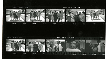 UTSA's first commencement ceremony, August 18, 1974, at University of Texas Health Science Center Auditorium 1-7: graduate Dolores Cardona (MA degree) with her family, Gloria Jimenez (sister), Mrs. Cardona (mother), Dolores, Mr. Bert Cardona (father), Hope Cardona (sister) 8-10: Mrs. Flawn, Dean Richard Adams, Dr. Frank Pino at reception