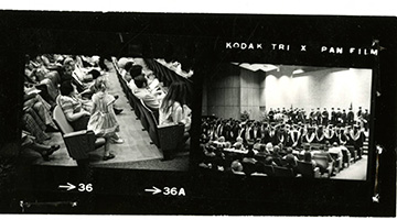 UTSA's first commencement ceremony, August 18, 1974, at University of Texas Health Science Center Auditorium 8-20-74-1 36: Christine Kearney 37: graduates stand