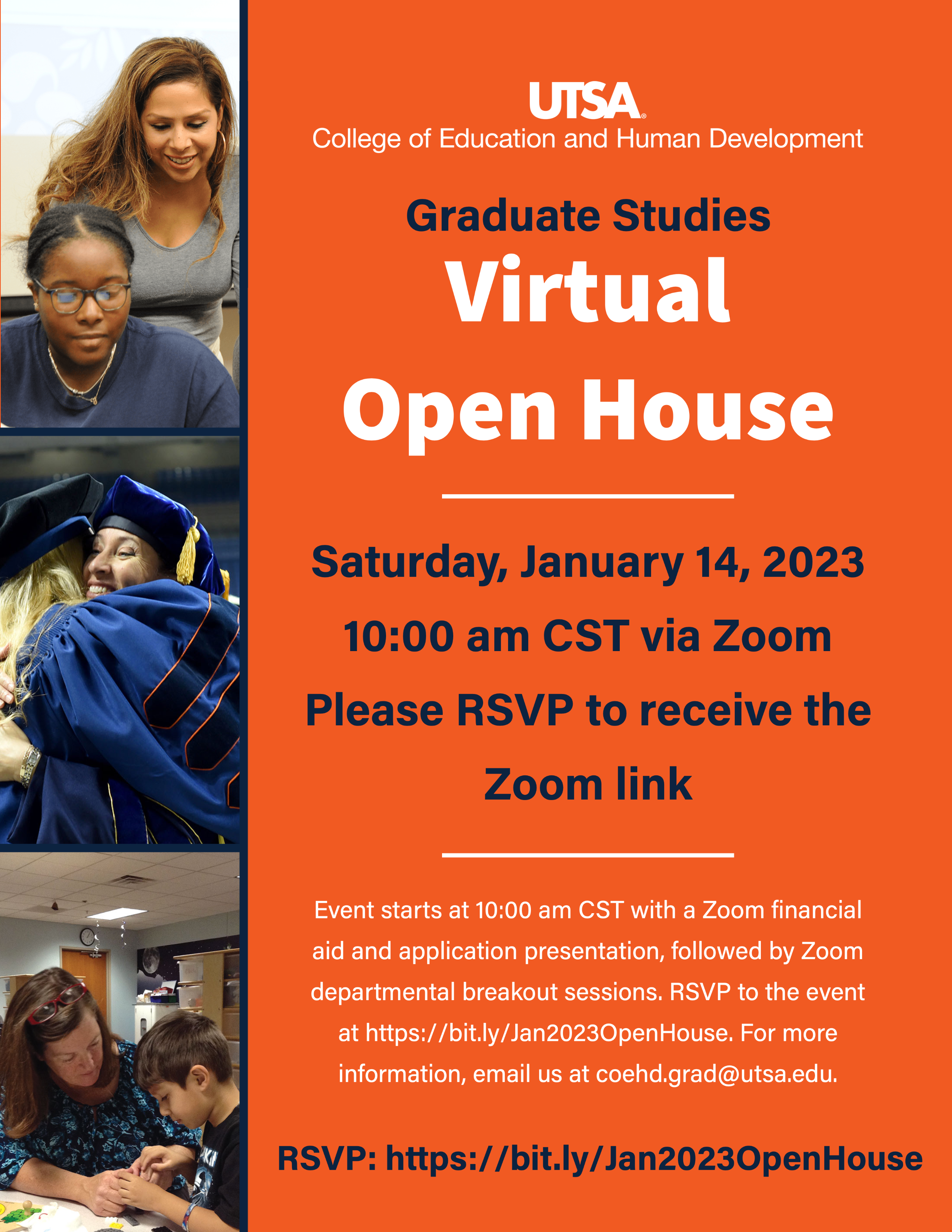 Graduate Studies Virtual Open House Flyer