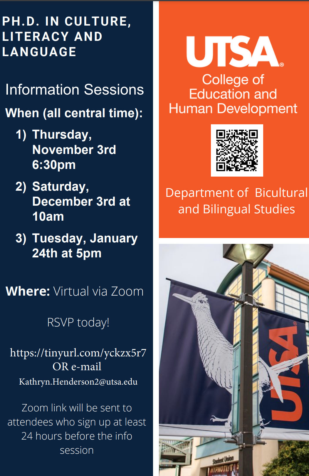 PH.D. IN CULTURE, LITERACY AND LANGUAGE INFO SESSION