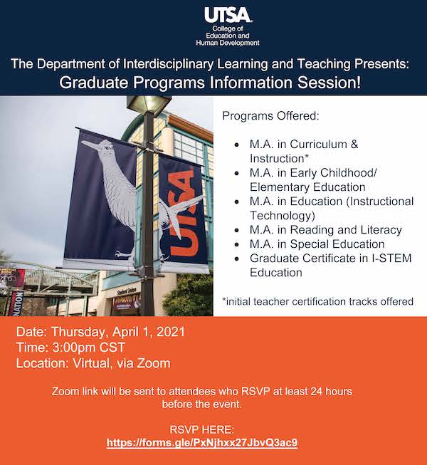 Information Session: Department of Interdisciplinary Learning and Teaching Graduate Programs