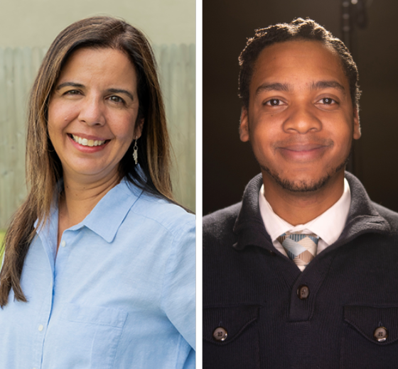 Left to Right: Peggy Ceballos, PhD, and Langston Clark, PhD