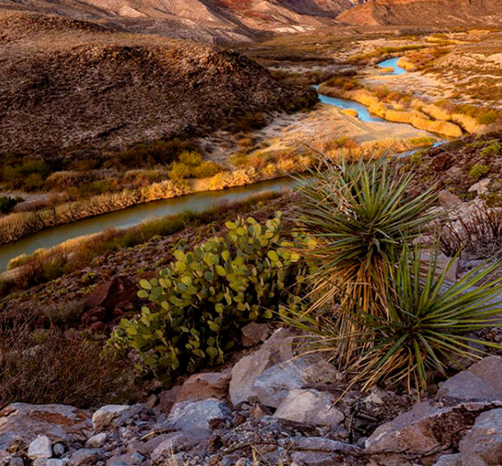 Mexico and United States border
